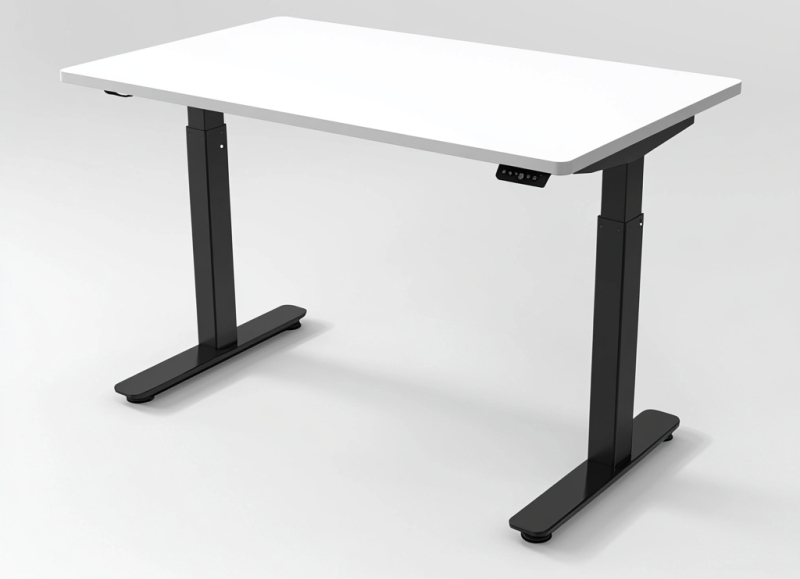 Stalowe nogi do biurka do minimalistycznych wnętrz: profile 50×25 lub 60×30 mm, ścianka 1,5–2,0 mm, nośność 70–100 kg, stopki 10–15 mm.